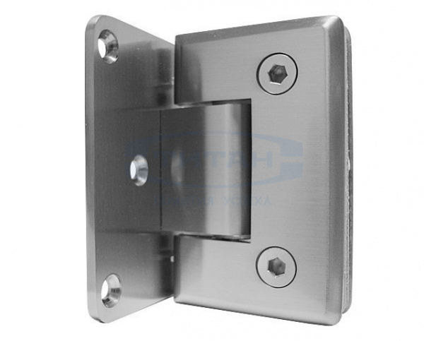 Петля стекло к стене одностороннее крепление Хром Нержавеющая сталь Титан