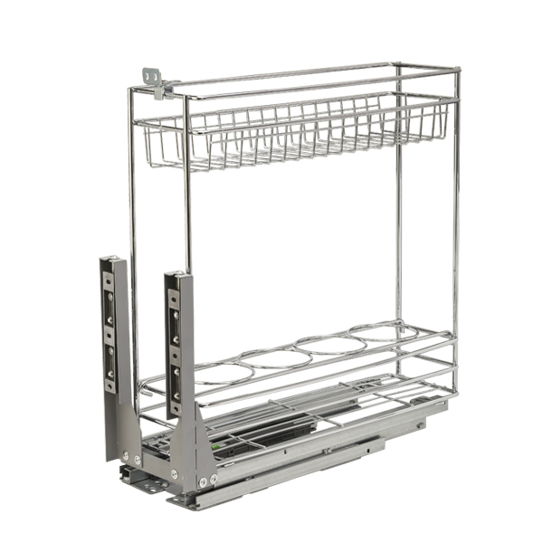 Бутылочница нижнего монтажа с доводчиком 200  Хром ALBA 30 кг.