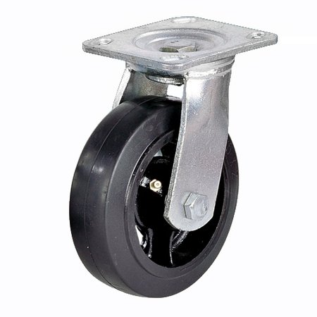 Колёсная опора 100 мм обрезиненная поворотная 150 кг Чёрный МФК