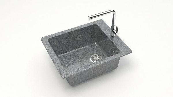 Мойка прямая Линди Z8 Q8 Тёмно-серый глянец