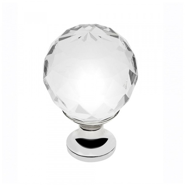 Ручка кнопка GZ CRPA 30 Хром Хрусталь