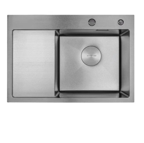 Мойка AVIVACOM 3мм 650*480мм Нано Сатин с крылом Правая