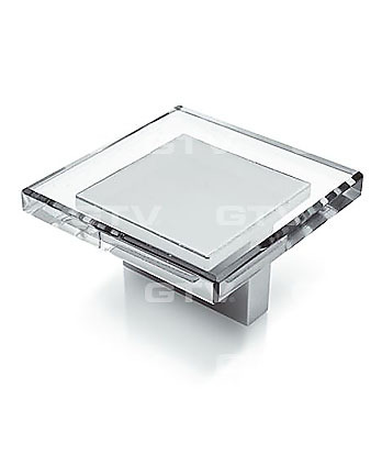 Ручка кнопка UZ-G 32 Алюминий Стекло