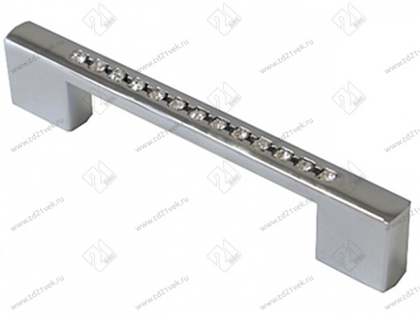 Ручка скоба со стразами Оскар 5218 160/192 Хром