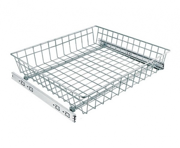 Корзина на шариковых направляющих 535х475х100 Хром Sibo 25 кг.