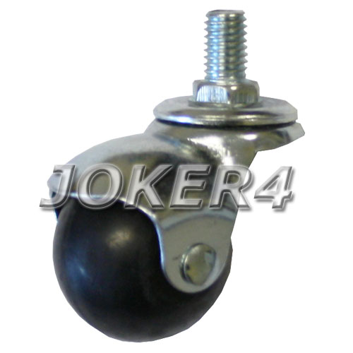 Колёсная опора 40 мм шар поворотная с резьбой M10 20 кг Чёрный