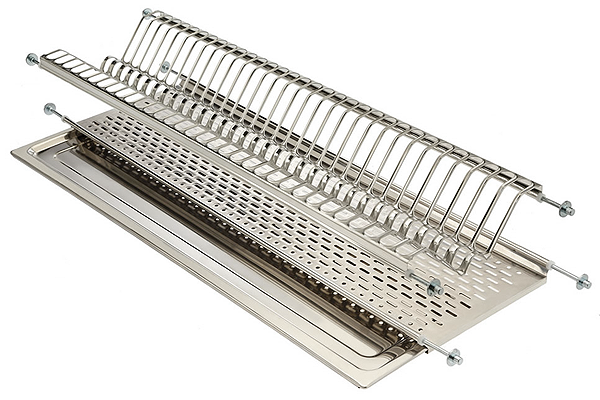 Сушка для посуды 700 2-х уровневая Нержавеющая сталь из листа INOX 