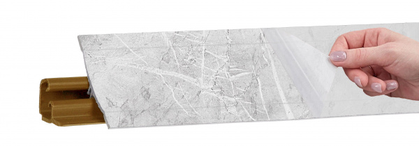 Плинтус LB 231 Мрамор Лацио белый 3,0 м 53