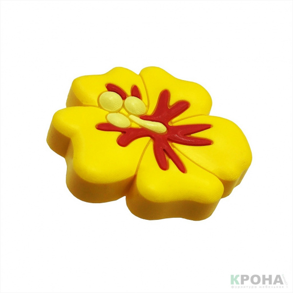 Ручка кнопка FRK 002 Цветок жёлтый