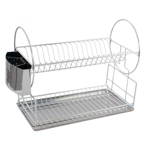 Сушка для посуды настольная 500 2 уровневая Хром Нержавеющая сталь LEMAX