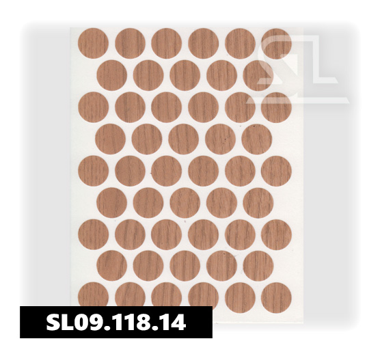 Пластиковые заглушки самоклеящиеся 14мм для евровинта A1340 PACIFIC