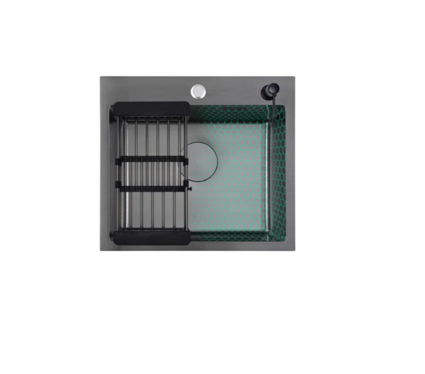 Мойка AVIVACOM 3мм 500*450мм Нано Чёрный Декор
