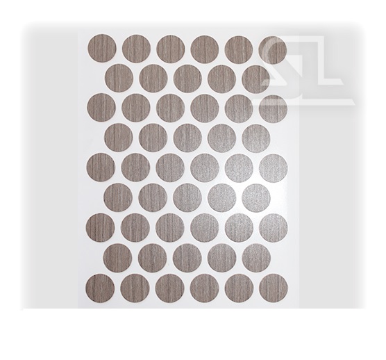 Пластиковые заглушки самоклеящиеся 14мм для евровинта PC2132 Дуб Шамони PACIFIC                 