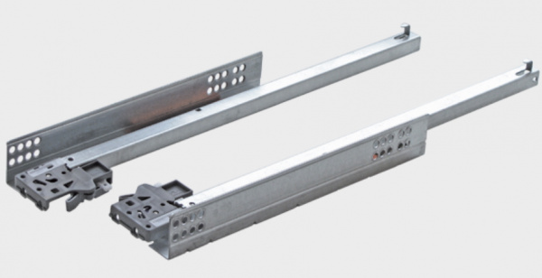 Направляющая шариковая скрытая 500 мм PUSH OPEN неполного выдвижения AMIX 30 кг.