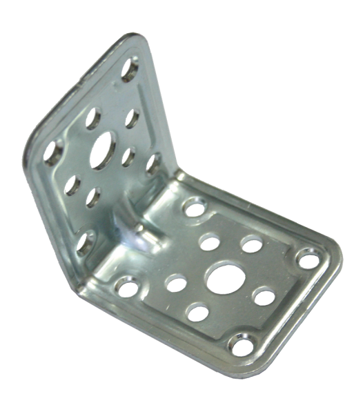 Уголок усиленный 62х62х50х2 мм 2 отверстия Цинк Металлист