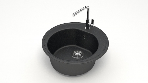 Мойка круглая F3 Q4 Чёрный матовый