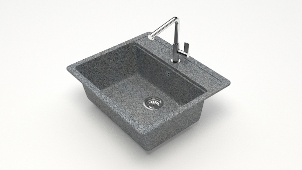 Мойка прямая F9 Q8 Тёмно-серый матовый