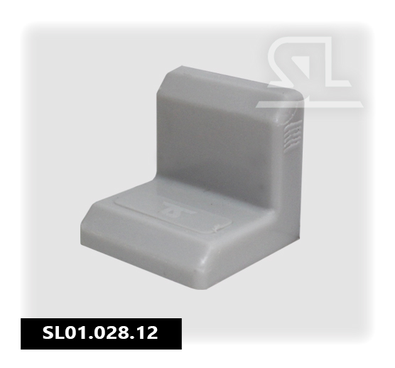 Уголок 28х28 мм металлический с декоративной накладкой Gri Серый SL