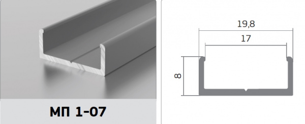 Профиль МР 1-07 Серебро 6 м. Rosla