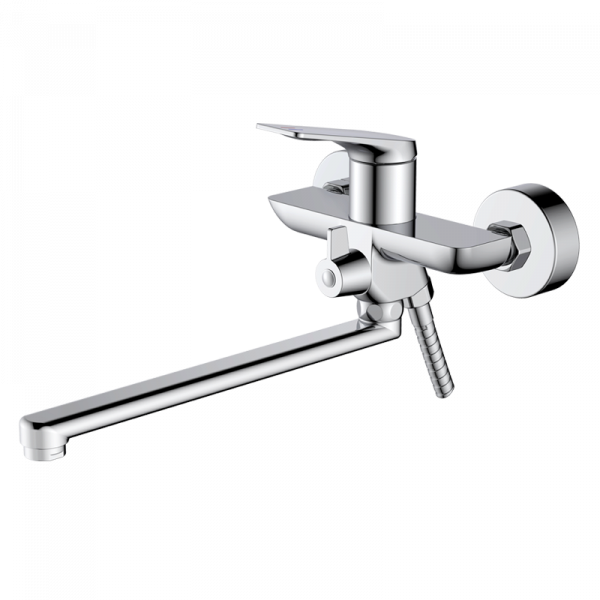 Смеситель для ванны SOLEN Хром с длинным изливом и лейкой OSGARD