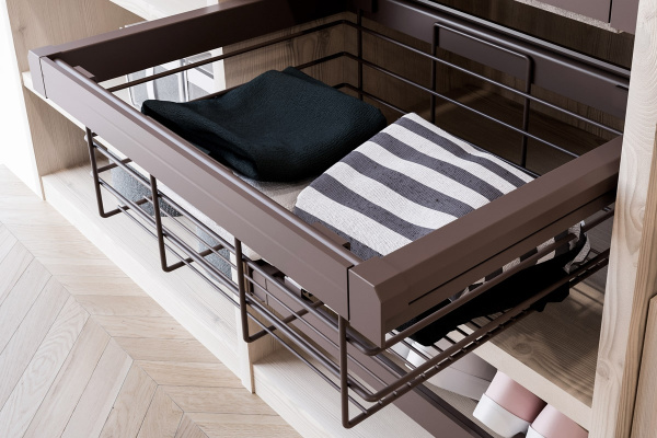 Выдвижная полка для одежды MOKA 800 с доводчиком CLIP-ON Unihopper