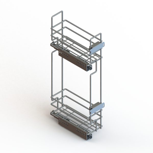 Бутылочница боковая с доводчиком 150-2 Хром правая верх Квадро В ЮММ 10 кг.