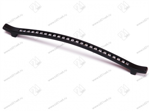 Ручка скоба со стразами Оскар 5189 96 Чёрный матовый