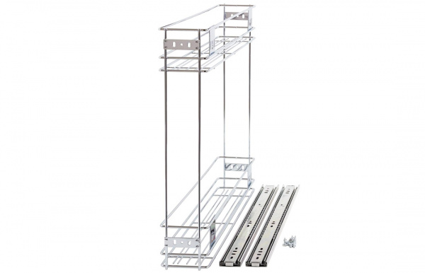 Бутылочница боковая с доводчиком 150 Хром универсальная FIT