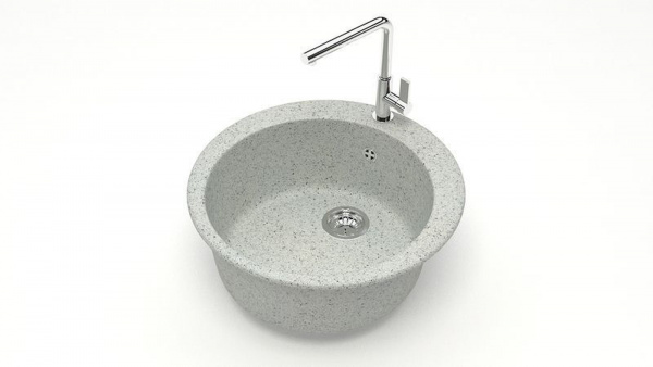 Мойка круглая  F510 Q10 Светло-серый матовый