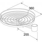 Полка боковая стекло диаметр 360 мм Хром Kalibra