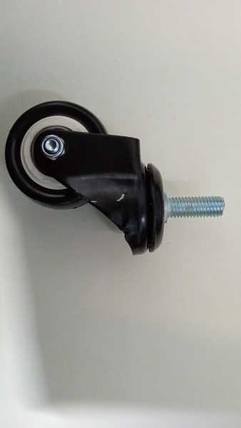 Колёсная опора 50 мм поворотная с резьбой М10 Чёрный ФФМ