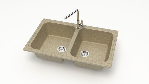 Мойка двойная F20 Q5 Песочный матовый