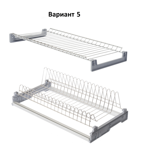 Сушка для посуды 800 Хром верх+низ №5 поддон AQ-2шт ЮММ