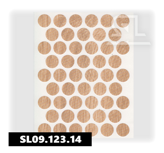 Пластиковые заглушки самоклеящиеся 14мм для евровинта A4763 PACIFIC