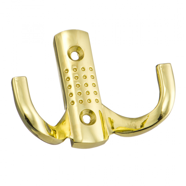 Крючок 2х рожковый KR 0060 OT Золото KERRON 15 кг.