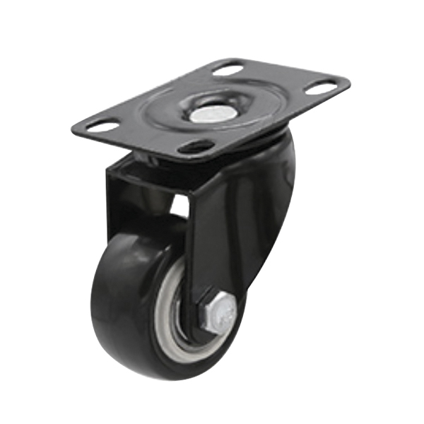 Колёсная опора 40 мм усиленная поворотная с площадкой Чёрный MF