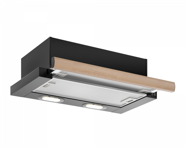 Вытяжка ELIKOR Интегра 50П-400-В2Л Чёрный Дуб неокрашенный