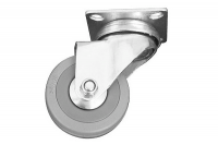 Колёсная опора 50 мм поворотная с площадкой резина 25 кг Серый