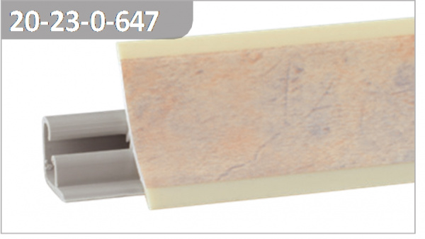 Плинтус LB-23 3м Марипоза (Мрамор розовый) 647