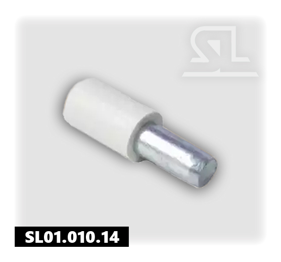 Полкодержатель с пластиковым наконечником диаметр 5мм Белый SL