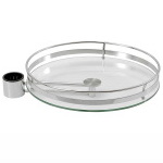 Полка боковая стекло СTJ016-25 D350 Хром AMIX