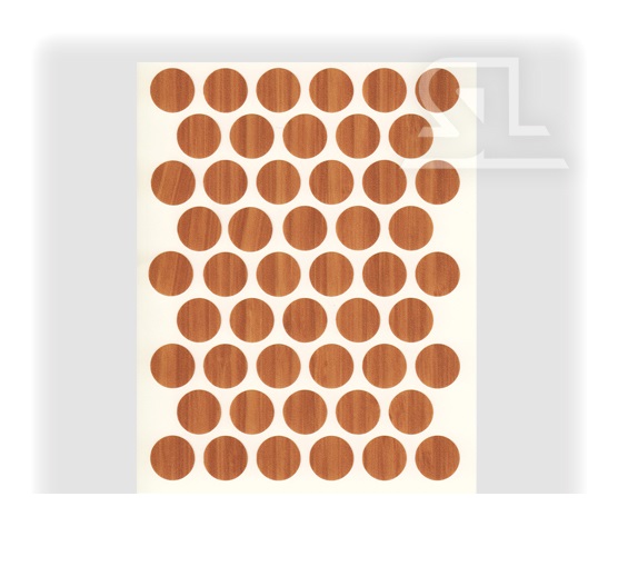 Пластиковые заглушки самоклеящиеся 18мм для евровинта PC2232 Бамбук PACIFIC