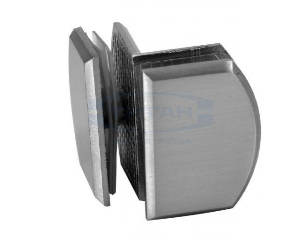 Коннектор двух стекол 90 град. Хром матовый Нержавеющая сталь Титан