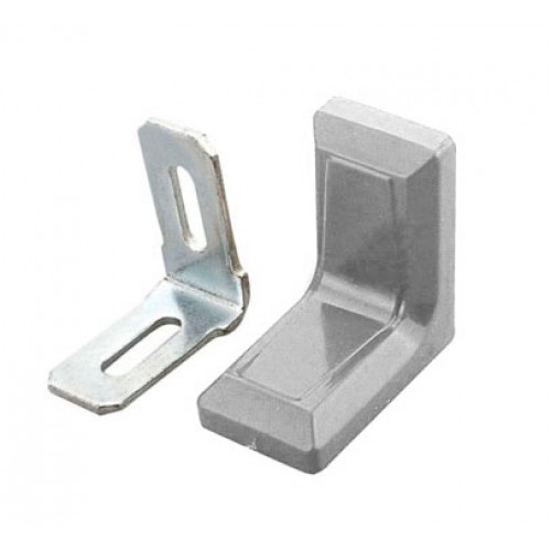 Уголок металлический малый с декоративной накладкой Серый HARDI