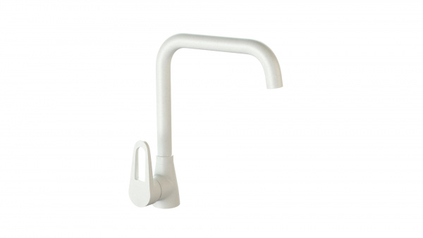 Смеситель КМ007 Q1 Белый лёд матовый