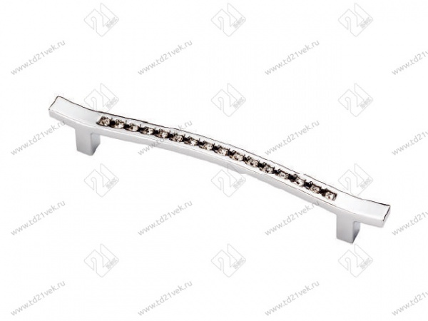 Ручка скоба со стразами Оскар 5191 160 Хром