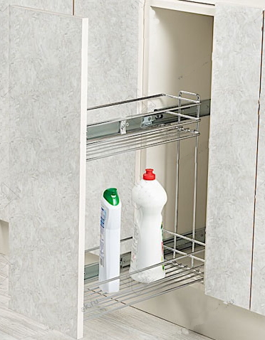 Бутылочница боковая с дов. 300-2 Хром STARAX 225/155х470х500