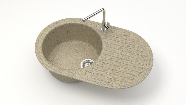 Мойка овальная F11 Q5 Песочный матовый