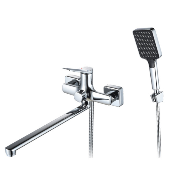 Смеситель для ванны MANEN Хром с длинным изливом и гарн. OSGARD