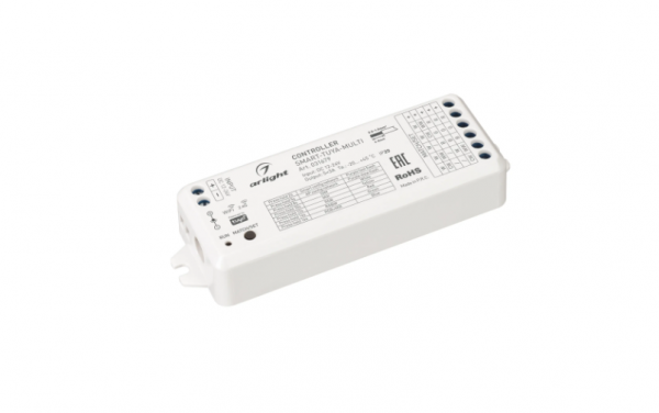 Контроллер SMART-TUYA-MULTI (12-24V, 5x3A,RGB-MIX, 2.4G)